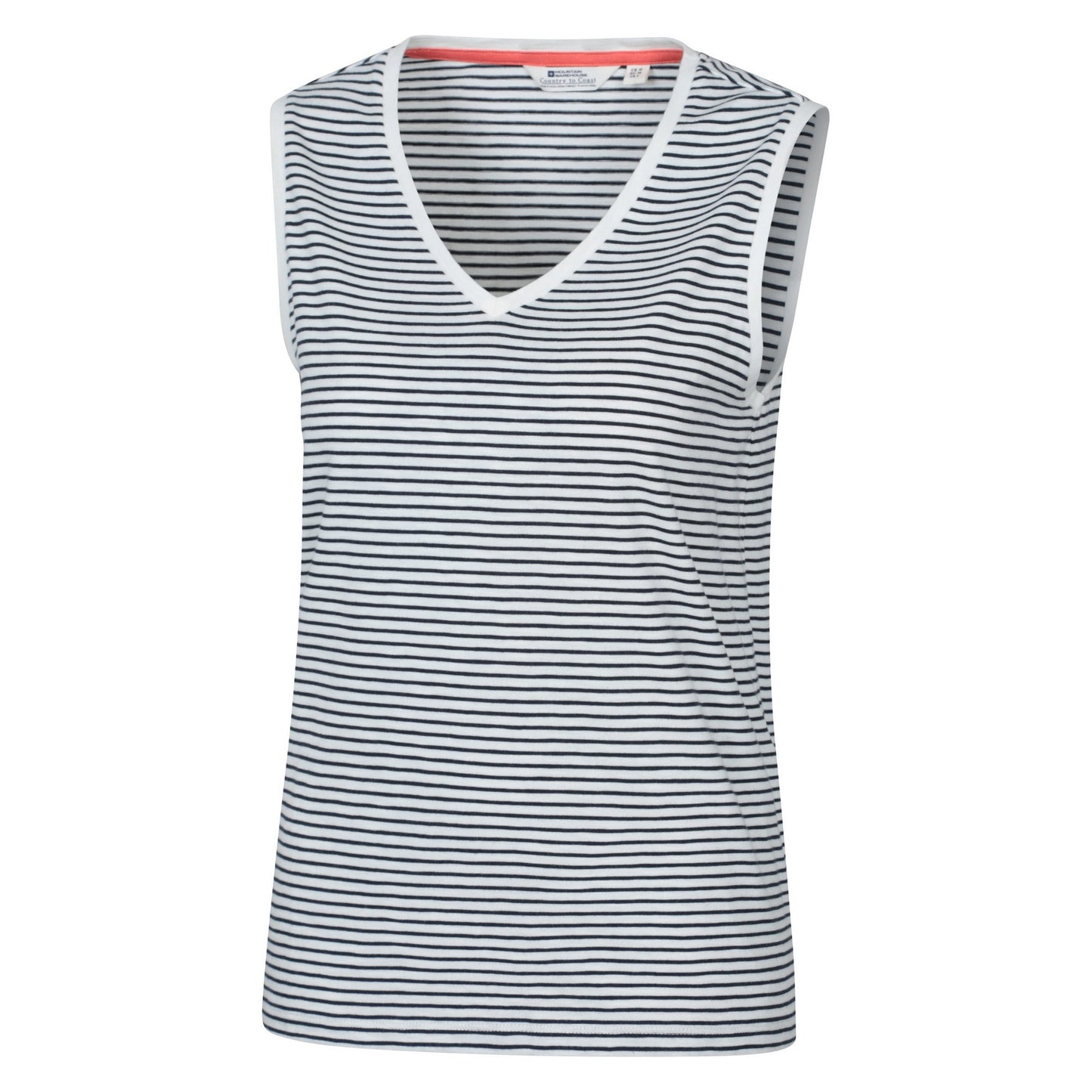 Navy - Lifestyle - Mountain Warehouse Womens-Ladies Whitley Striped V Neck Vest Top