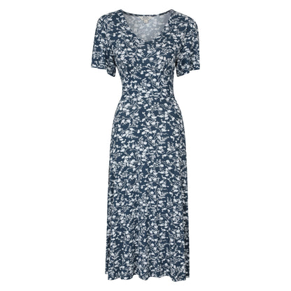 Dark Blue - Front - Mountain Warehouse Womens-Ladies Como Floral Dress