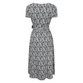 Navy - Back - Mountain Warehouse Womens-Ladies Santorini Peacock Feather Midi Wrap Dress