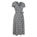 Navy - Lifestyle - Mountain Warehouse Womens-Ladies Santorini Peacock Feather Midi Wrap Dress