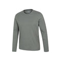 Green - Lifestyle - Mountain Warehouse Mens Flint Crew Neck Long-Sleeved T-Shirt