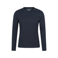 Navy - Front - Mountain Warehouse Mens Flint Crew Neck Long-Sleeved T-Shirt