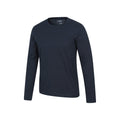 Navy - Lifestyle - Mountain Warehouse Mens Flint Crew Neck Long-Sleeved T-Shirt