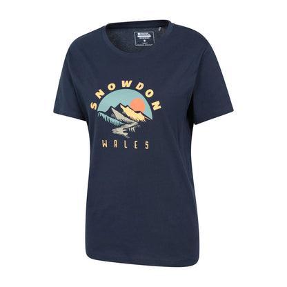 Navy - Side - Mountain Warehouse Womens-Ladies Snowdon Relaxed Fit Short-Sleeved T-Shirt