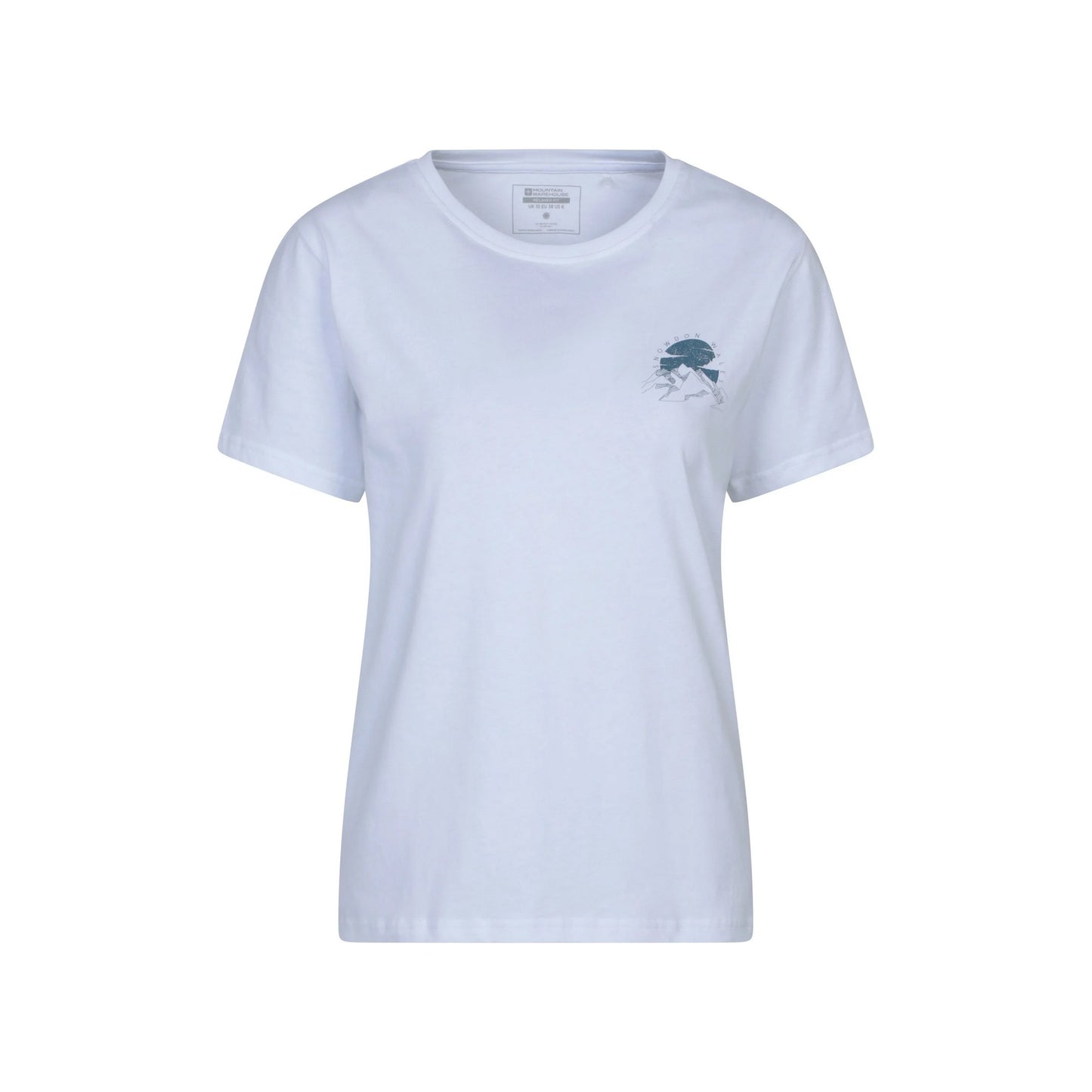 White - Front - Mountain Warehouse Womens-Ladies Snowdon Relaxed Fit Short-Sleeved T-Shirt