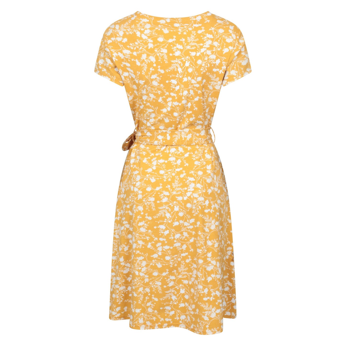 Pale Yellow - Back - Mountain Warehouse Womens-Ladies Santorini Leaf Jersey Wrap Dress