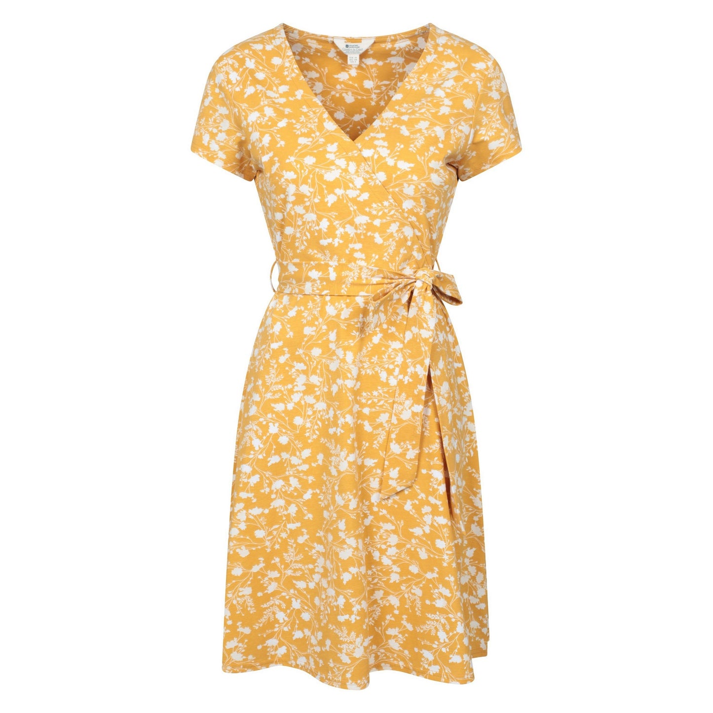 Pale Yellow - Front - Mountain Warehouse Womens-Ladies Santorini Leaf Jersey Wrap Dress