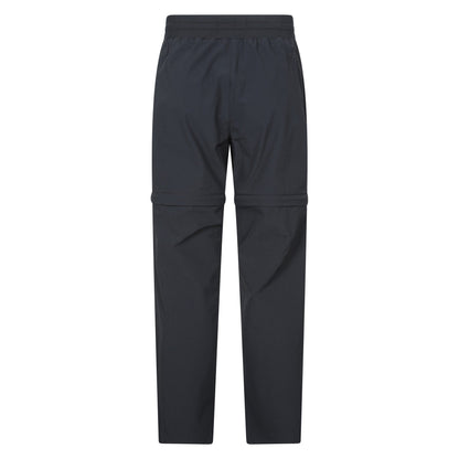 Black - Back - Mountain Warehouse Womens-Ladies Explorer Zip-Off Trousers