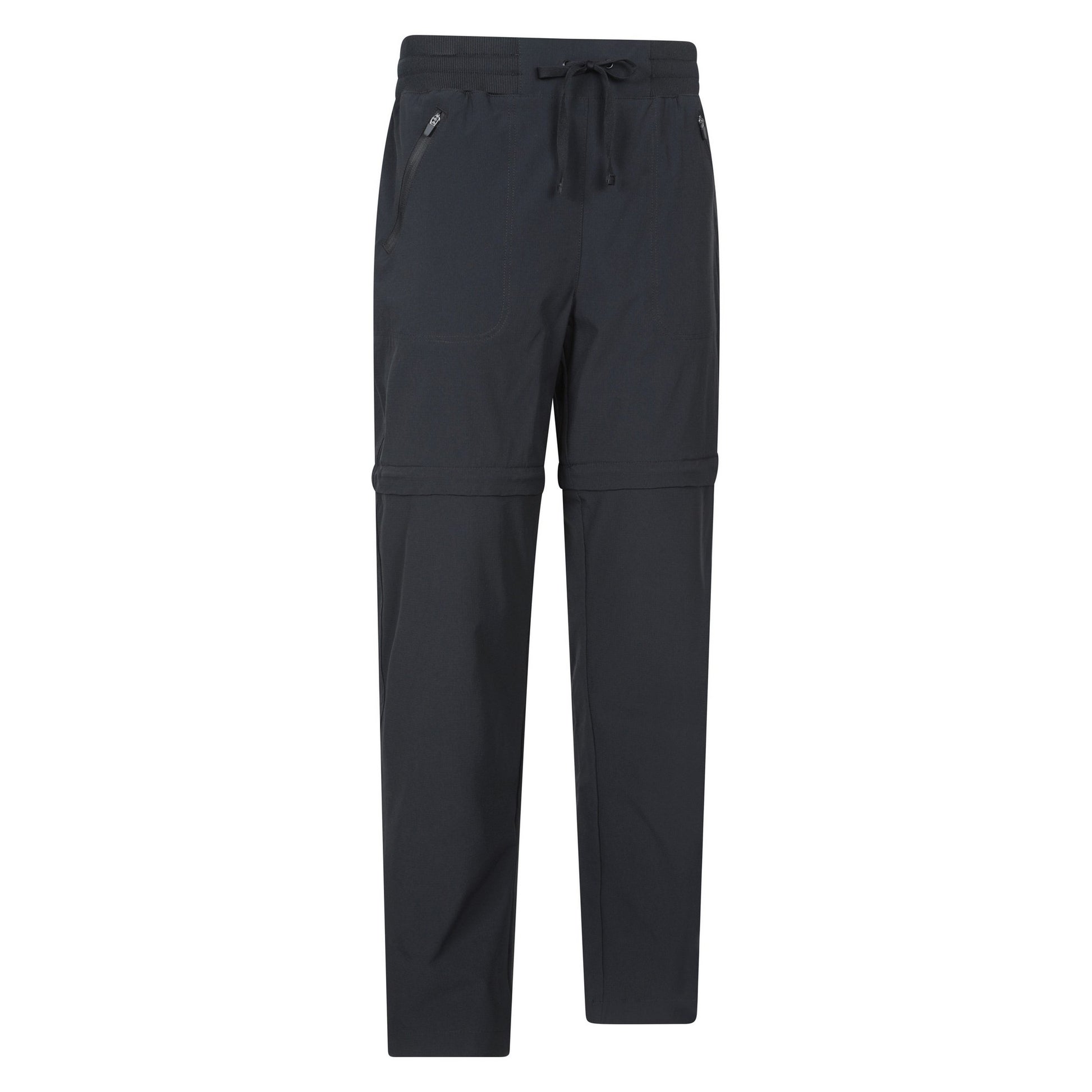 Black - Side - Mountain Warehouse Womens-Ladies Explorer Zip-Off Trousers