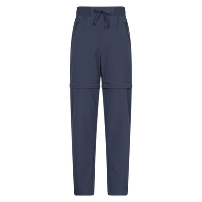 Navy - Front - Mountain Warehouse Womens-Ladies Explorer Zip-Off Trousers