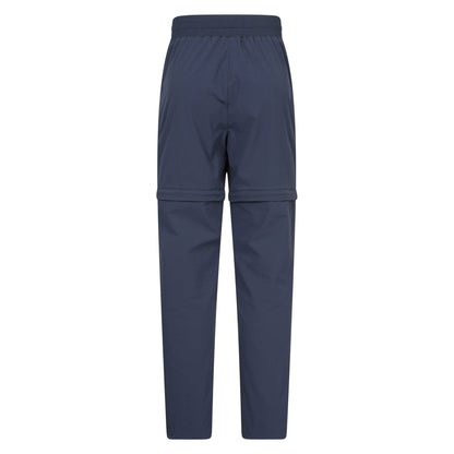 Navy - Back - Mountain Warehouse Womens-Ladies Explorer Zip-Off Trousers