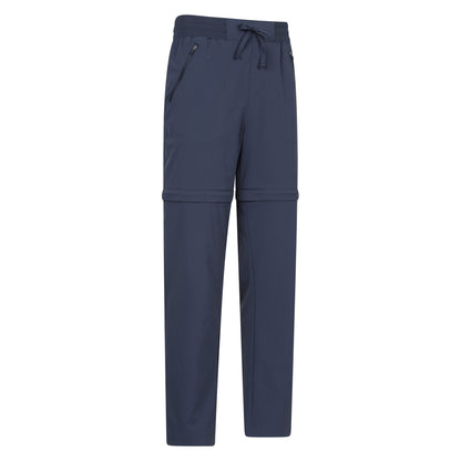 Navy - Side - Mountain Warehouse Womens-Ladies Explorer Zip-Off Trousers