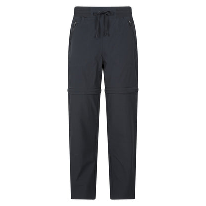 Black - Front - Mountain Warehouse Womens-Ladies Explorer Zip-Off Trousers