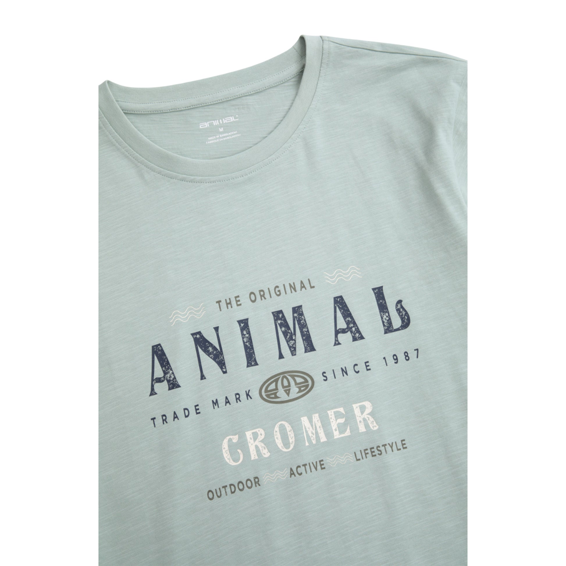 Green - Side - Animal Mens Jacob Cromer Logo T-Shirt