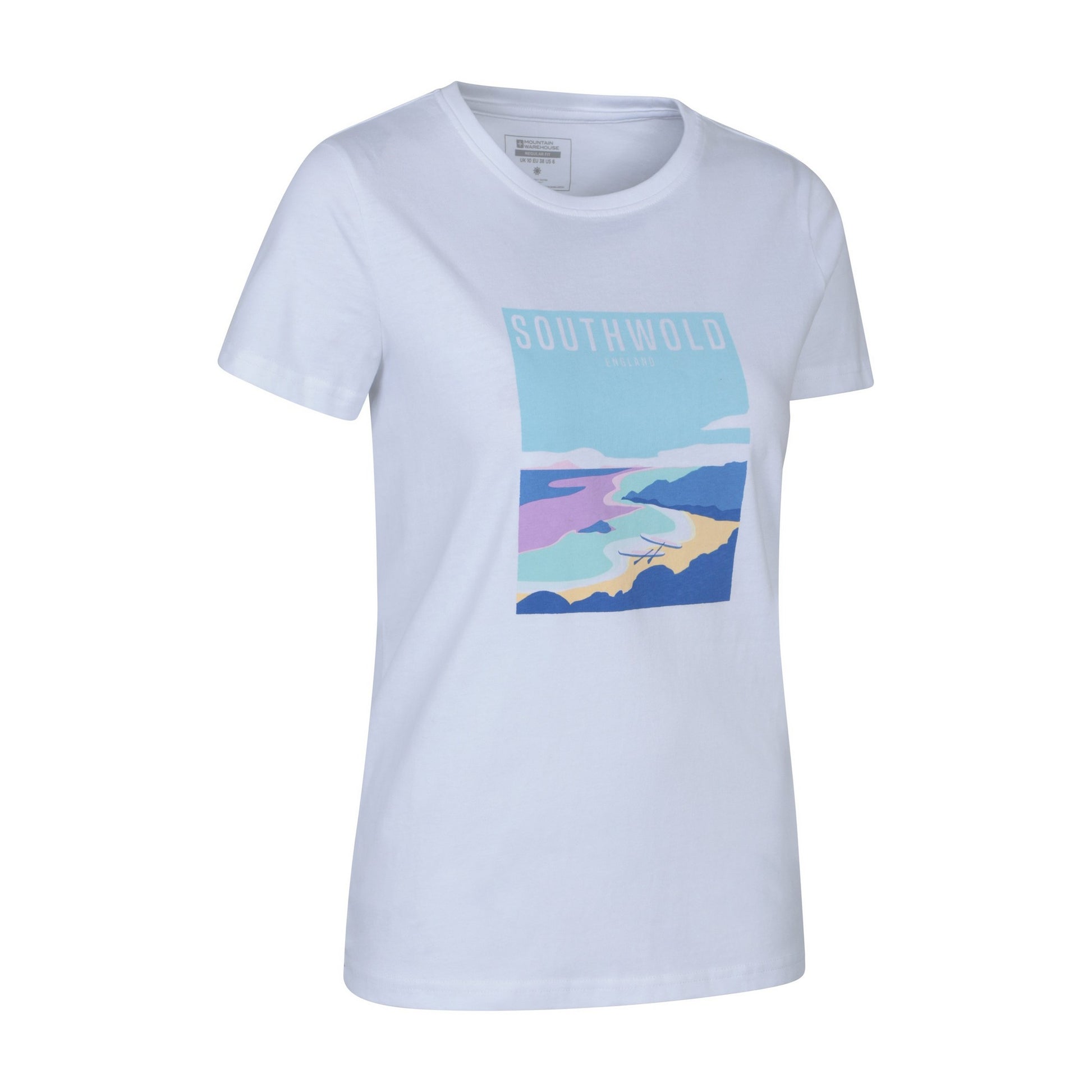 White - Side - Mountain Warehouse Womens-Ladies Southwold Short-Sleeved T-Shirt