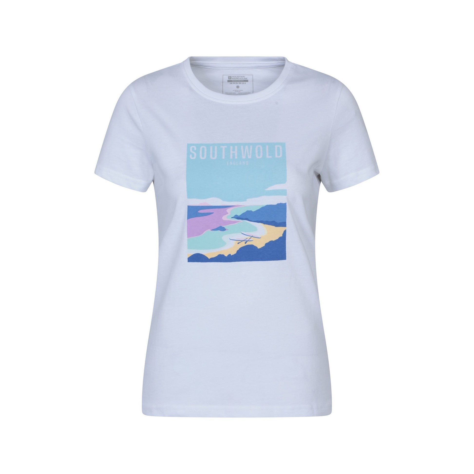White - Front - Mountain Warehouse Womens-Ladies Southwold Short-Sleeved T-Shirt