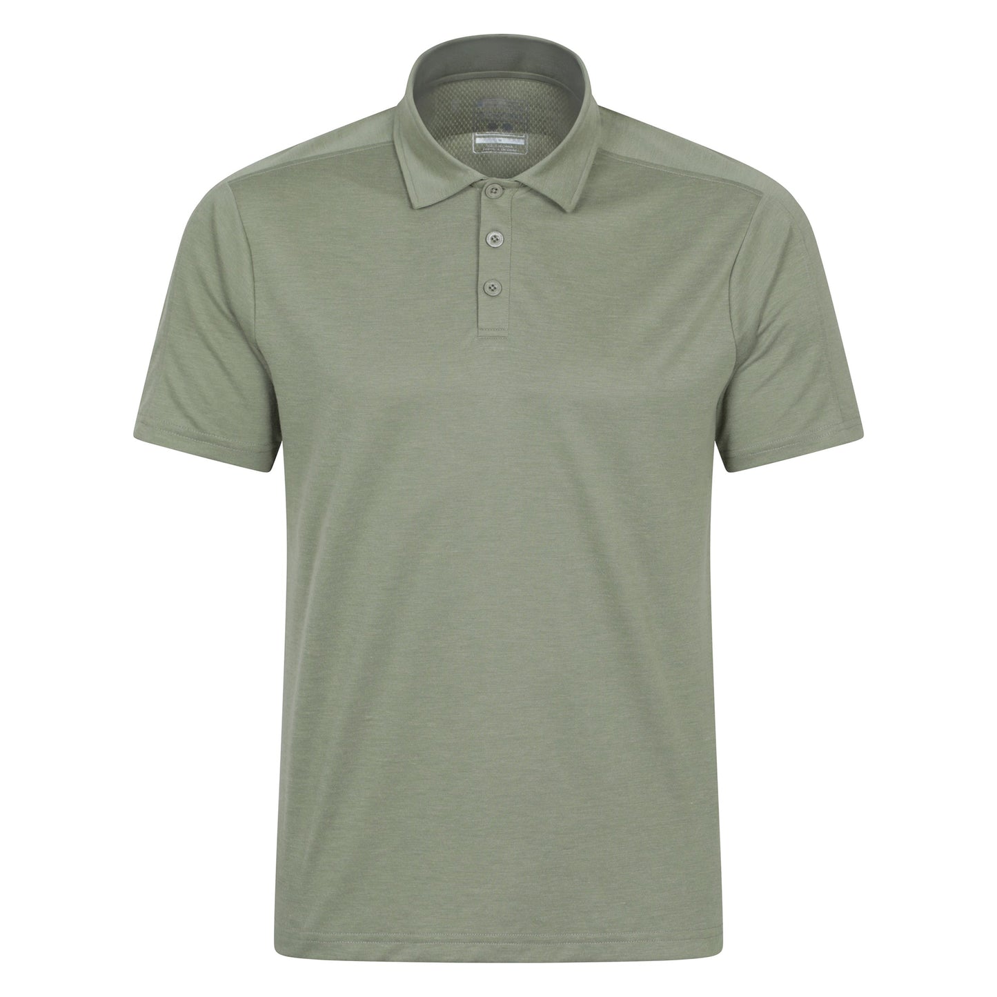 Light Khaki - Front - Mountain Warehouse Mens Volley IsoCool Polo Shirt