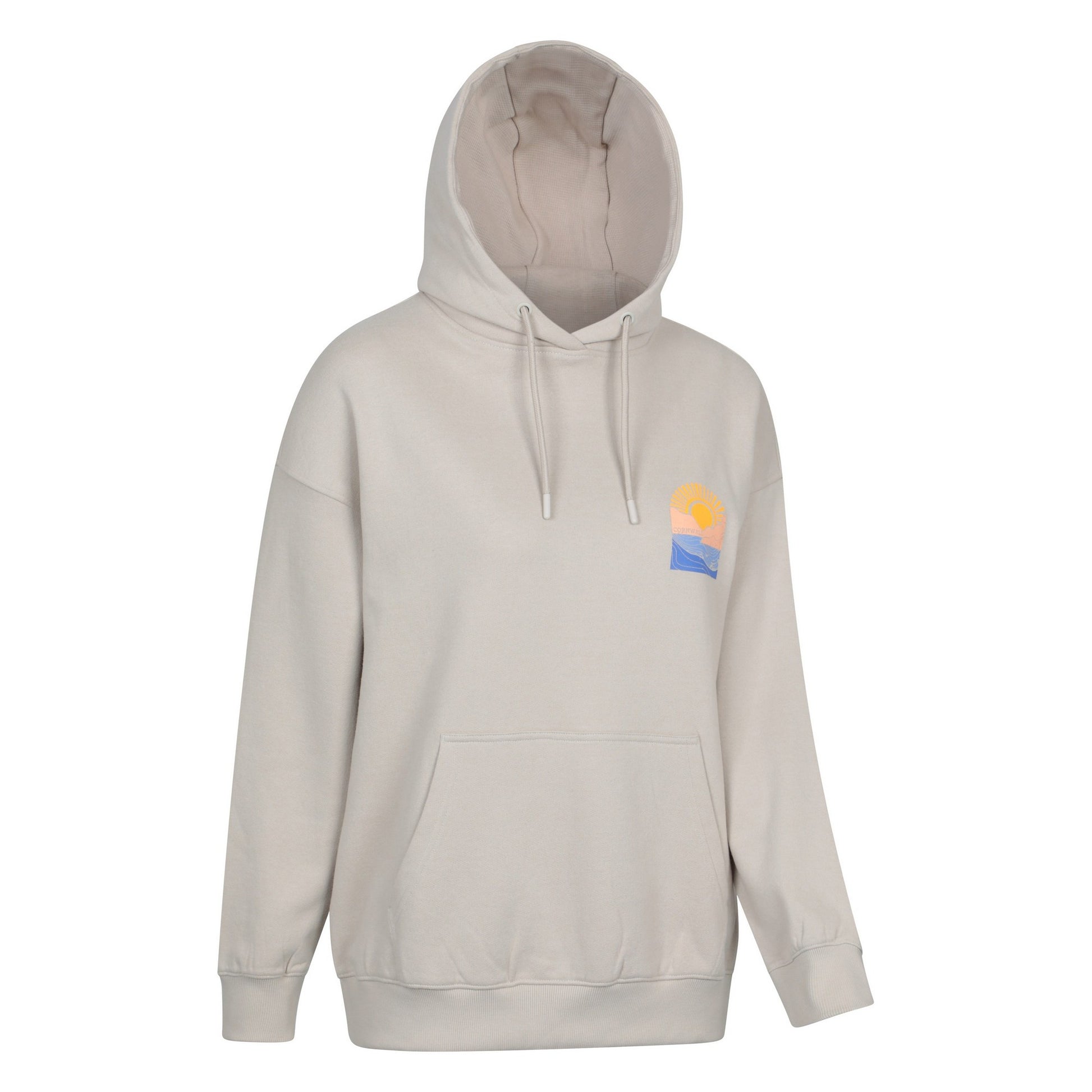 Light Beige - Side - Mountain Warehouse Womens-Ladies Cornwall Relaxed Fit Hoodie