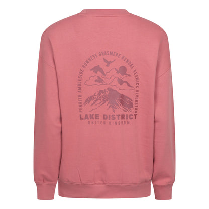 Light Pink - Back - Mountain Warehouse Womens-Ladies Lake District Graphic Sweatshirt