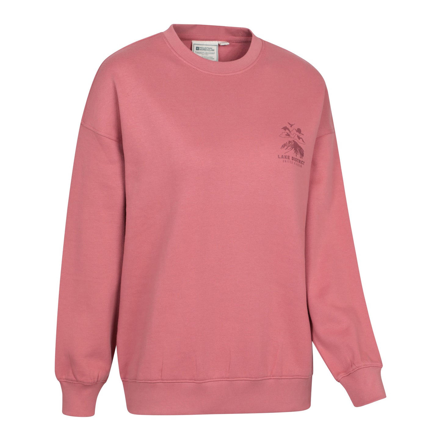Light Pink - Side - Mountain Warehouse Womens-Ladies Lake District Graphic Sweatshirt