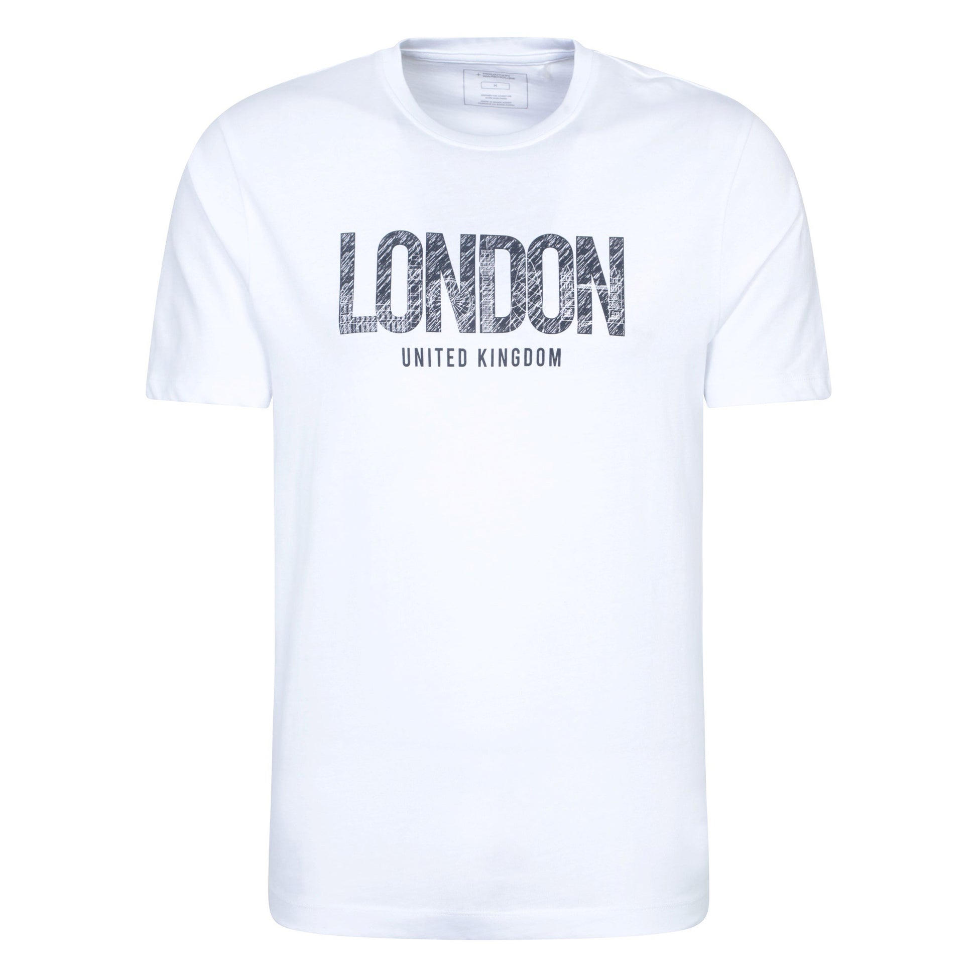 White - Front - Mountain Warehouse Mens London Short-Sleeved T-Shirt