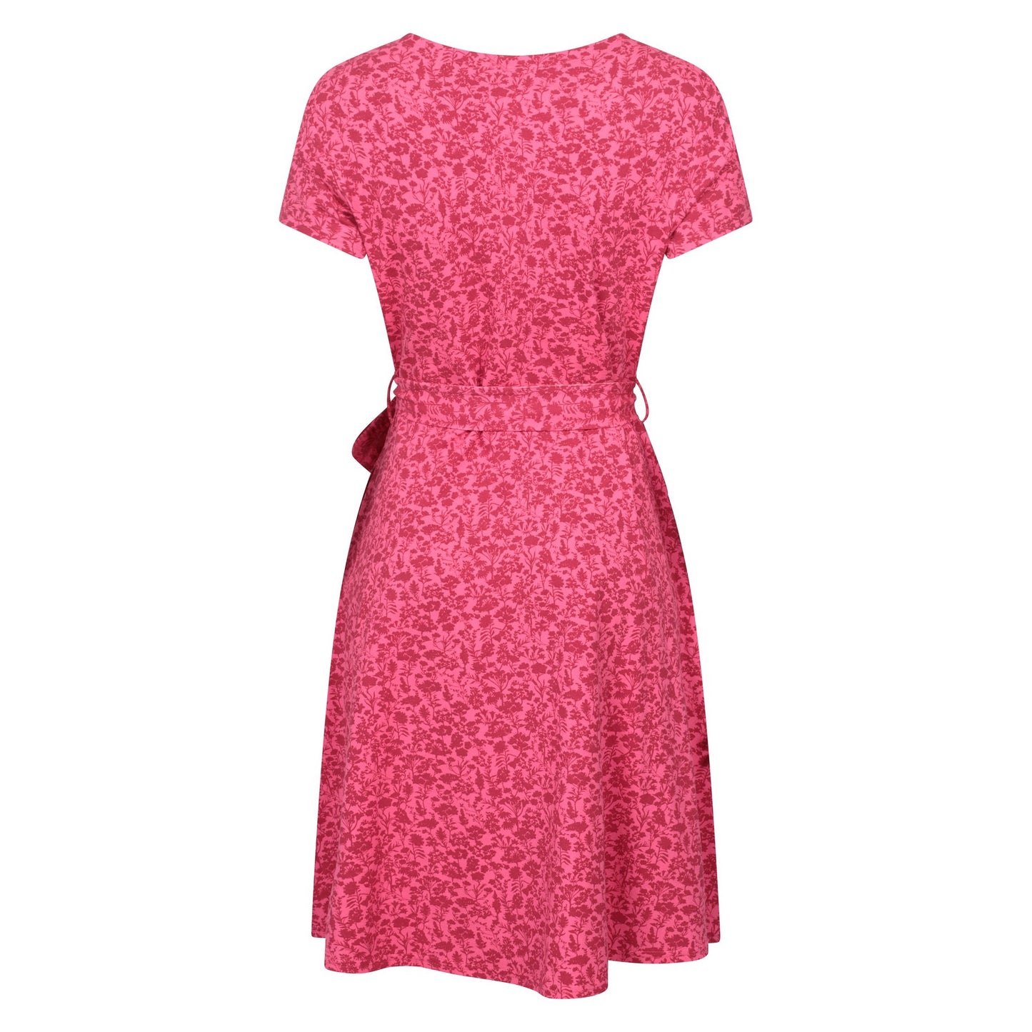 Red - Back - Mountain Warehouse Womens-Ladies Santorini Hibiscus Jersey Wrap Dress