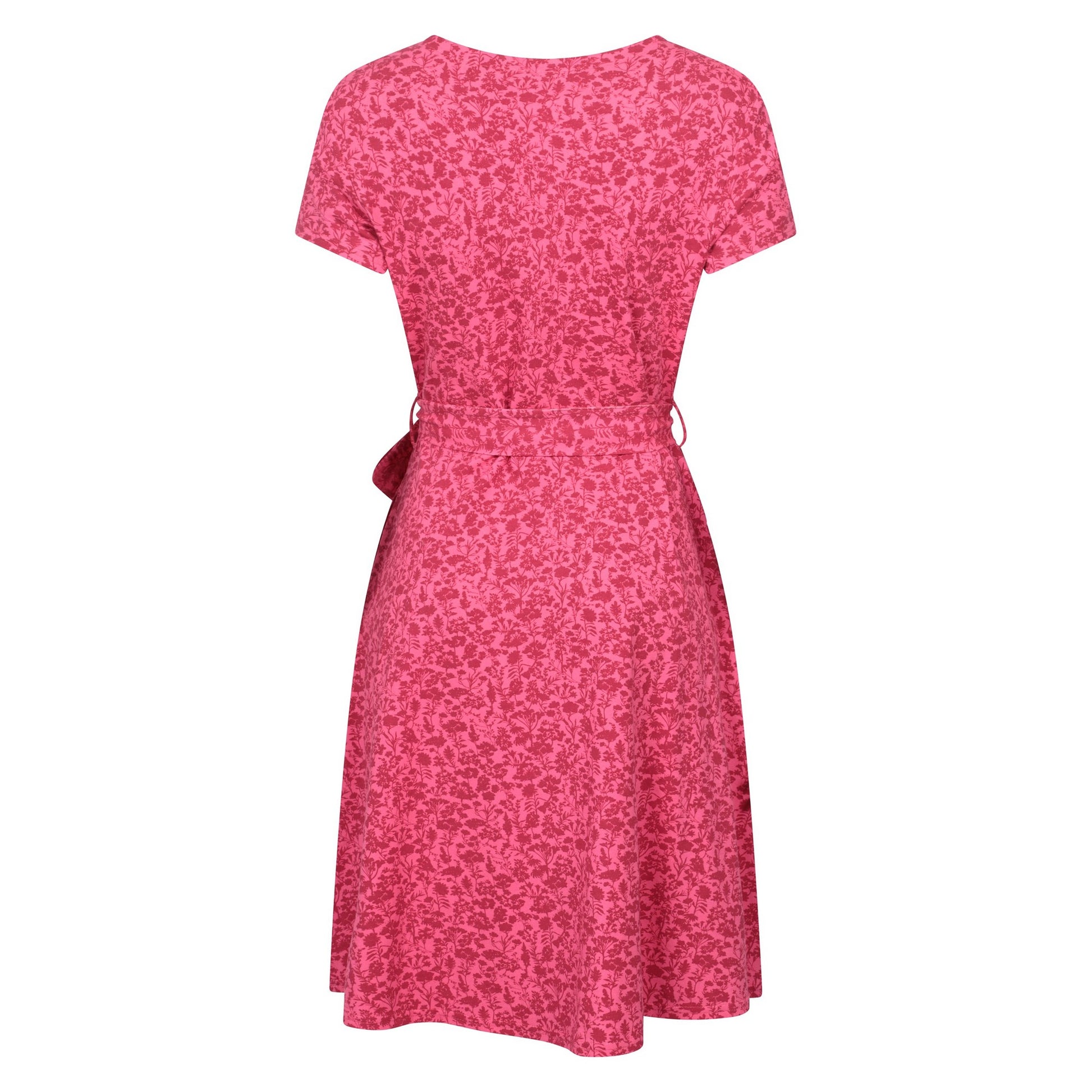 Red - Back - Mountain Warehouse Womens-Ladies Santorini Hibiscus Jersey Wrap Dress
