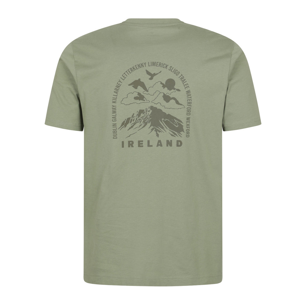 Khaki Green - Back - Mountain Warehouse Mens Scotland T-Shirt