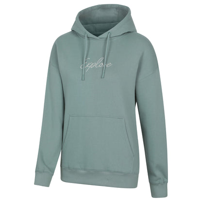 Khaki Green - Side - Mountain Warehouse Womens-Ladies Explore Relaxed Fit Hoodie