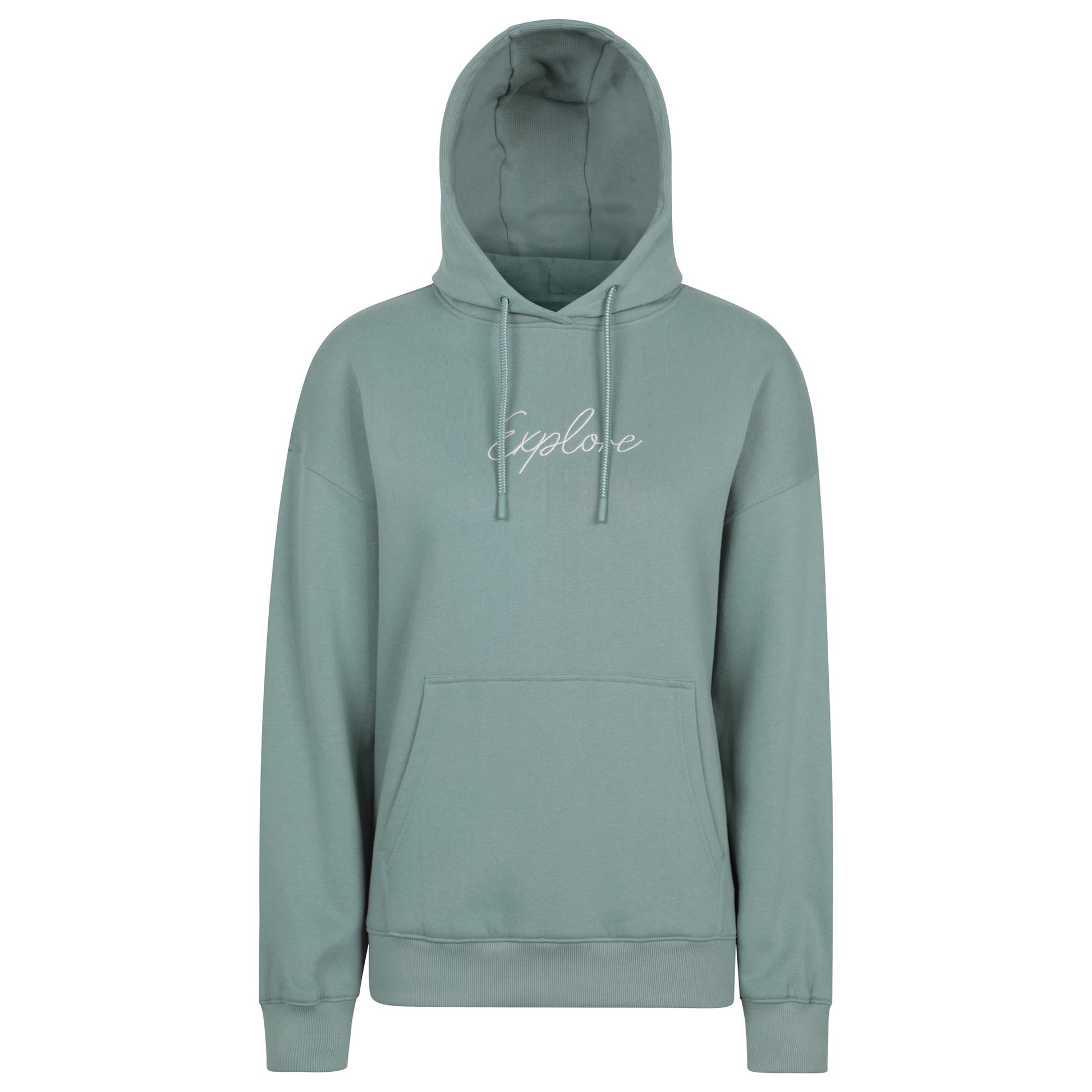 Khaki Green - Front - Mountain Warehouse Womens-Ladies Explore Relaxed Fit Hoodie