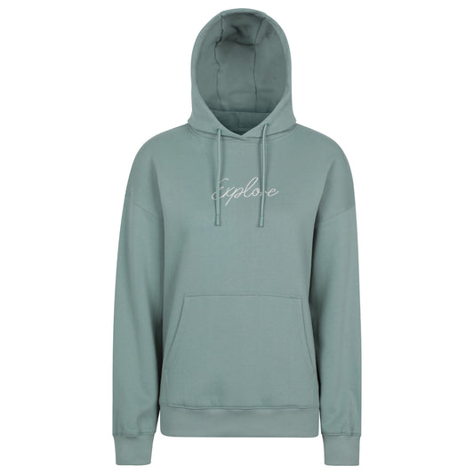 Khaki Green - Front - Mountain Warehouse Womens-Ladies Explore Relaxed Fit Hoodie