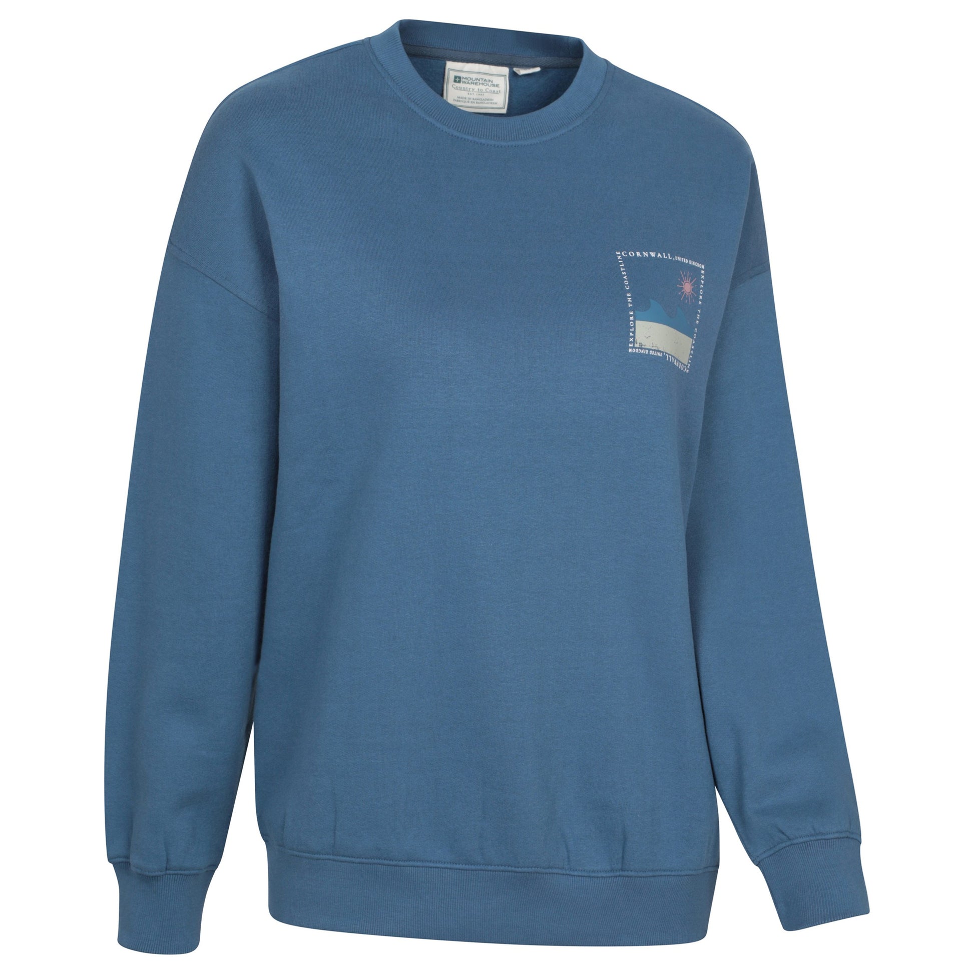 Blue - Side - Mountain Warehouse Womens-Ladies Conwall Graphic Sweatshirt