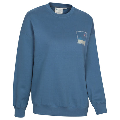 Blue - Side - Mountain Warehouse Womens-Ladies Conwall Graphic Sweatshirt
