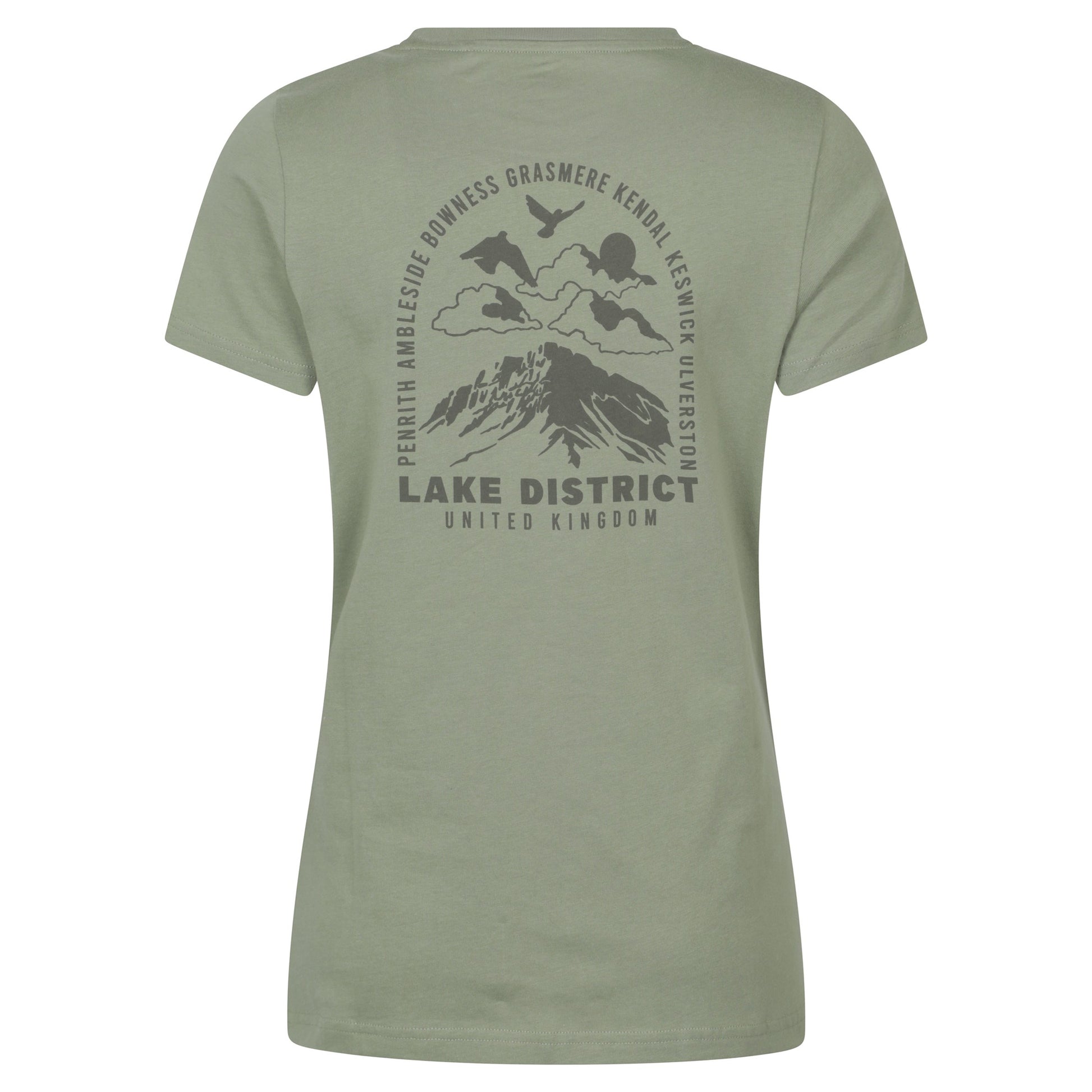 Khaki Green - Back - Mountain Warehouse Womens-Ladies Lake District Sunset T-Shirt