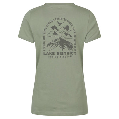 Khaki Green - Back - Mountain Warehouse Womens-Ladies Lake District Sunset T-Shirt