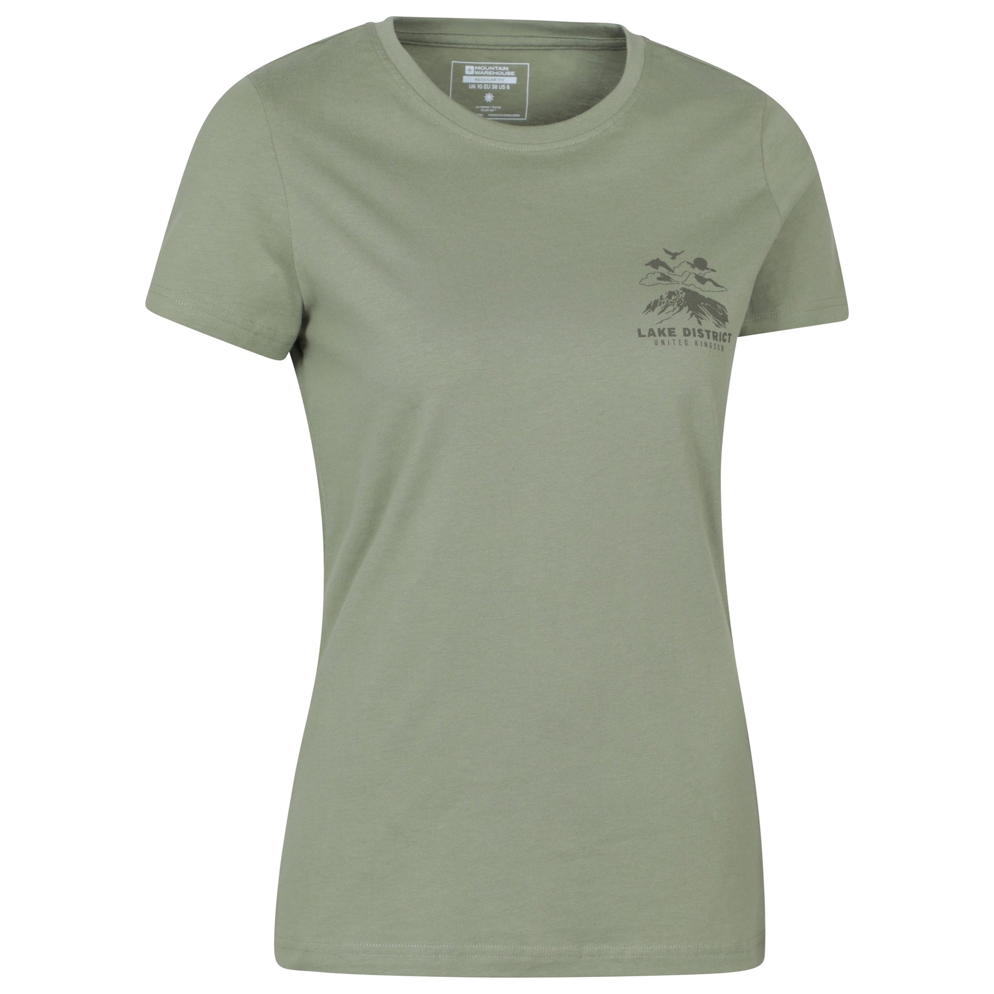 Khaki Green - Side - Mountain Warehouse Womens-Ladies Lake District Sunset T-Shirt