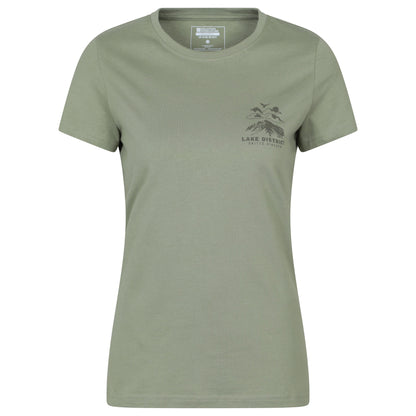 Khaki Green - Front - Mountain Warehouse Womens-Ladies Lake District Sunset T-Shirt