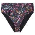 Jet Black - Front - Animal Womens-Ladies Bondi Patterned Bikini Bottoms