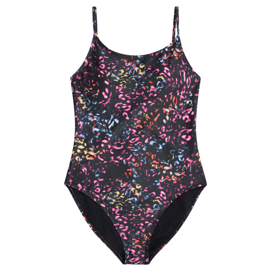 Jet Black - Front - Animal Womens-Ladies Zadie One Piece Swimsuit