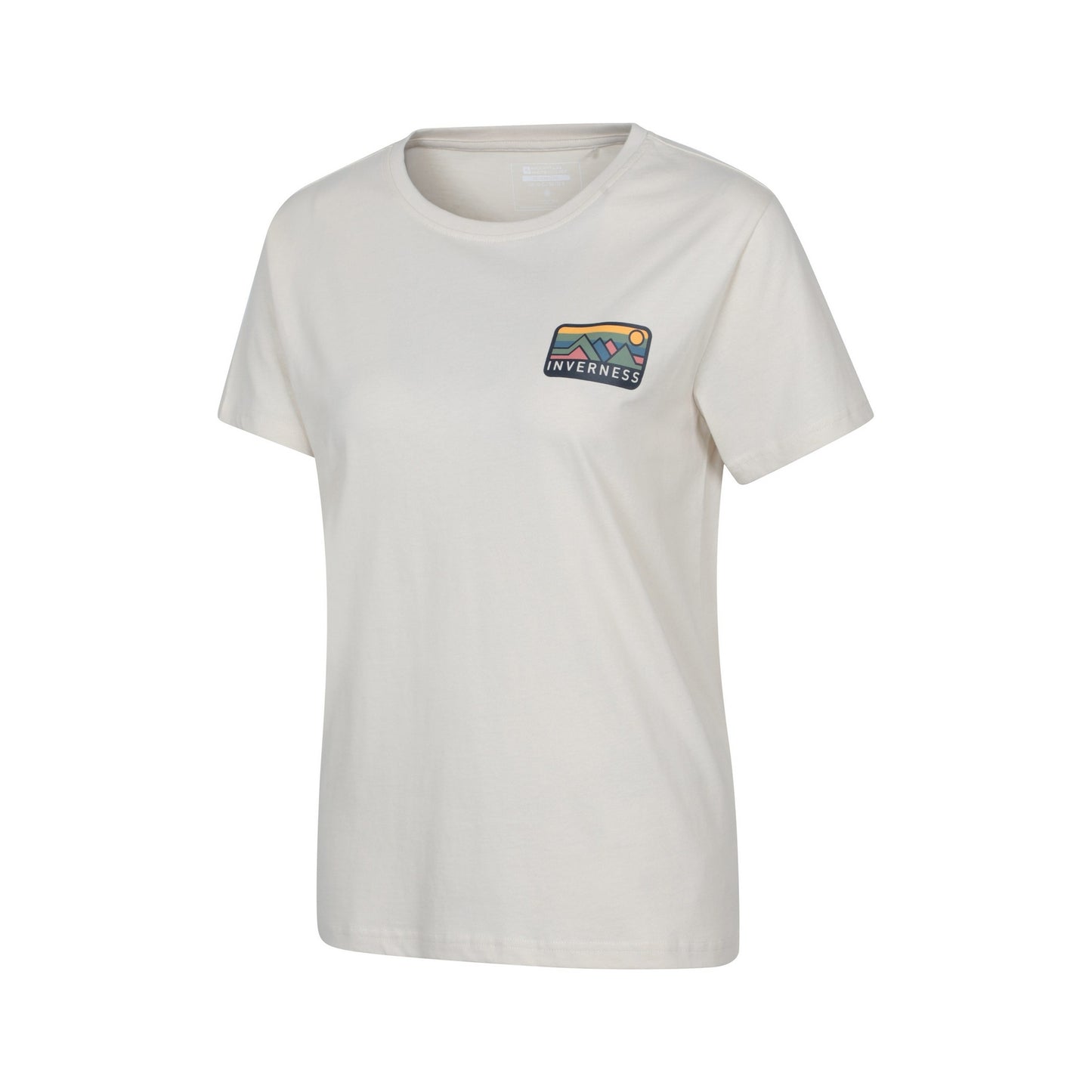 Beige - Side - Mountain Warehouse Womens-Ladies Inverness Relaxed Fit Short-Sleeved T-Shirt