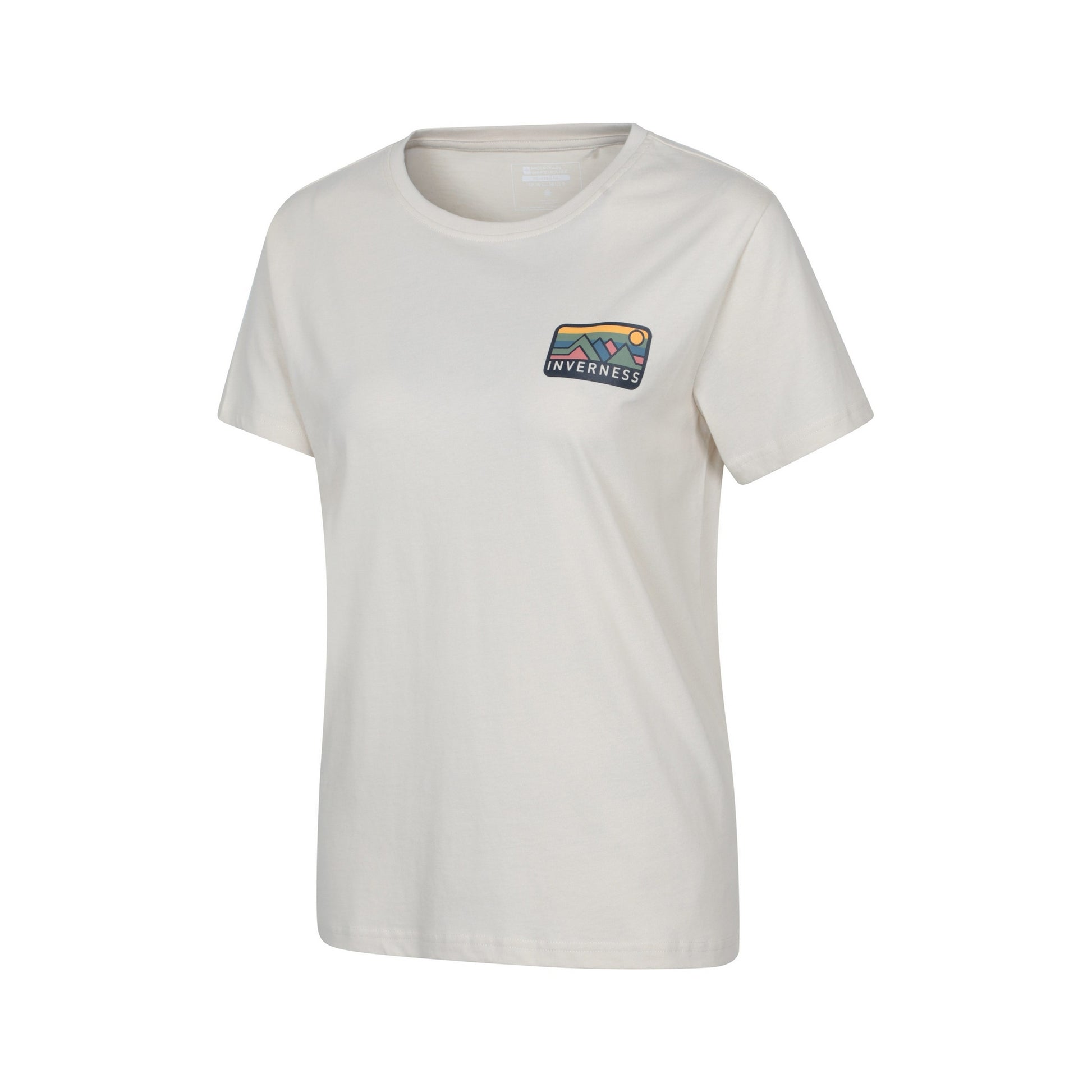 Beige - Side - Mountain Warehouse Womens-Ladies Inverness Relaxed Fit Short-Sleeved T-Shirt