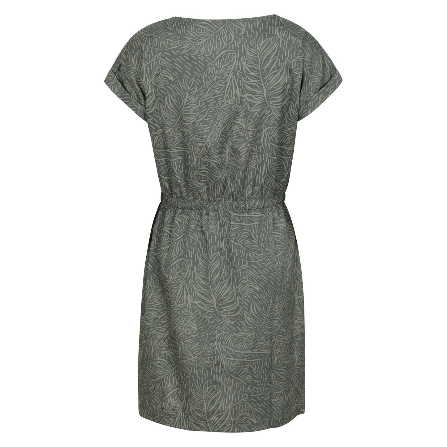 Khaki Green - Back - Mountain Warehouse Womens-Ladies Mykonos Leaf Print Dress