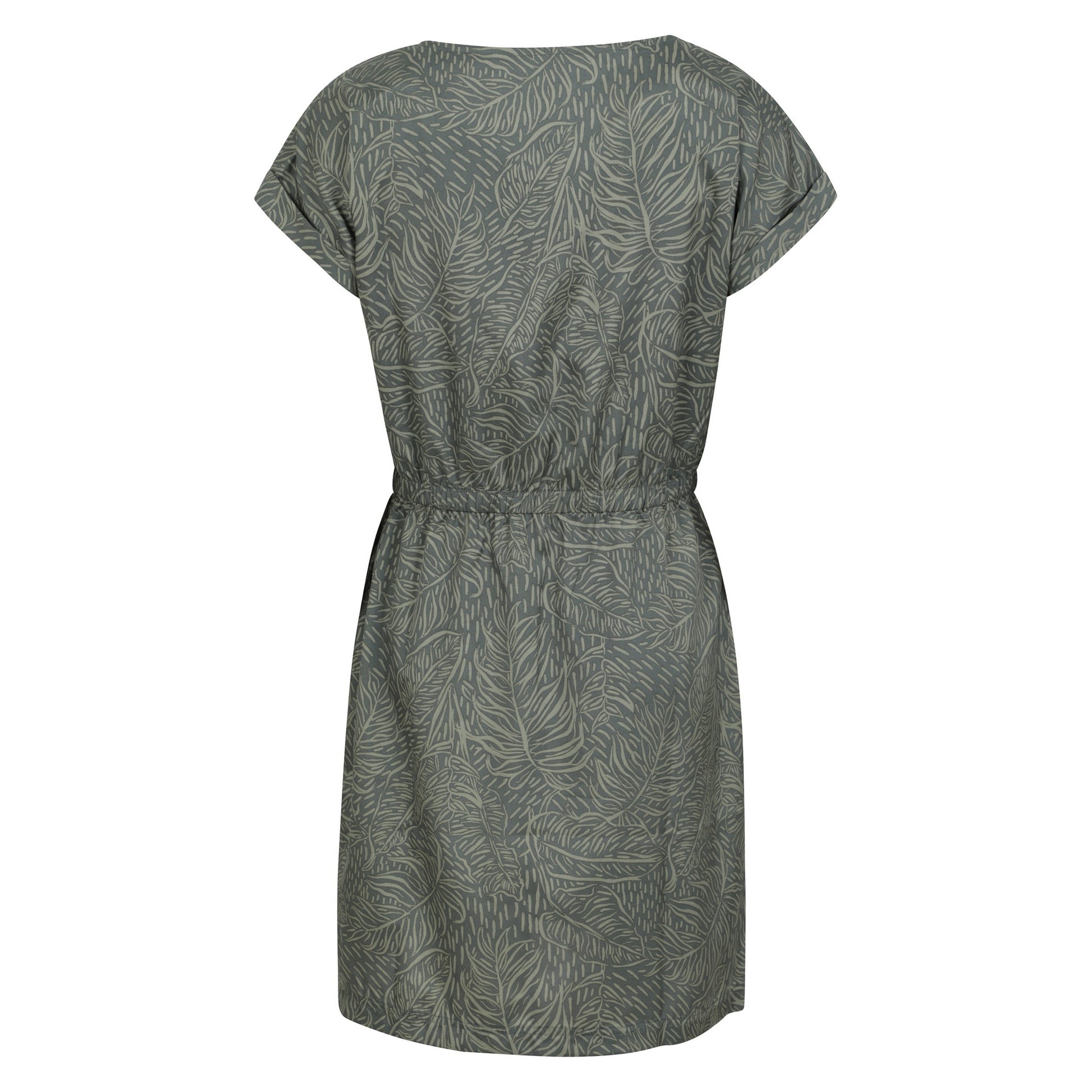 Khaki Green - Back - Mountain Warehouse Womens-Ladies Mykonos Leaf Print Dress
