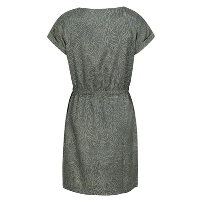 Khaki Green - Back - Mountain Warehouse Womens-Ladies Mykonos Leaf Print Dress