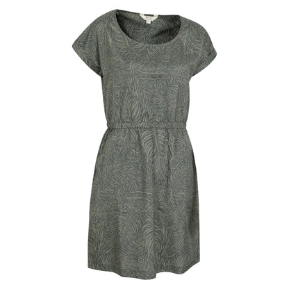 Khaki Green - Side - Mountain Warehouse Womens-Ladies Mykonos Leaf Print Dress