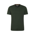 Khaki Green-Navy Blue - Back - Mountain Warehouse Mens Flint Crew Neck T-Shirt (Pack of 2)