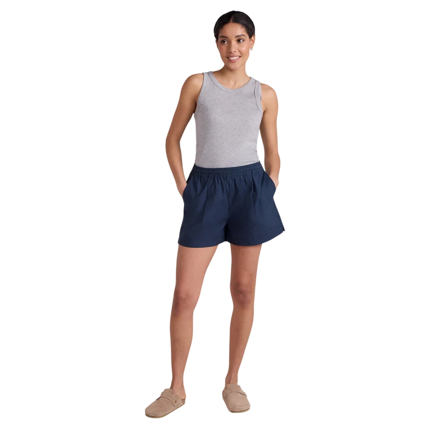 Dark Blue - Lifestyle - Animal Womens-Ladies Comfort Cotton Shorts