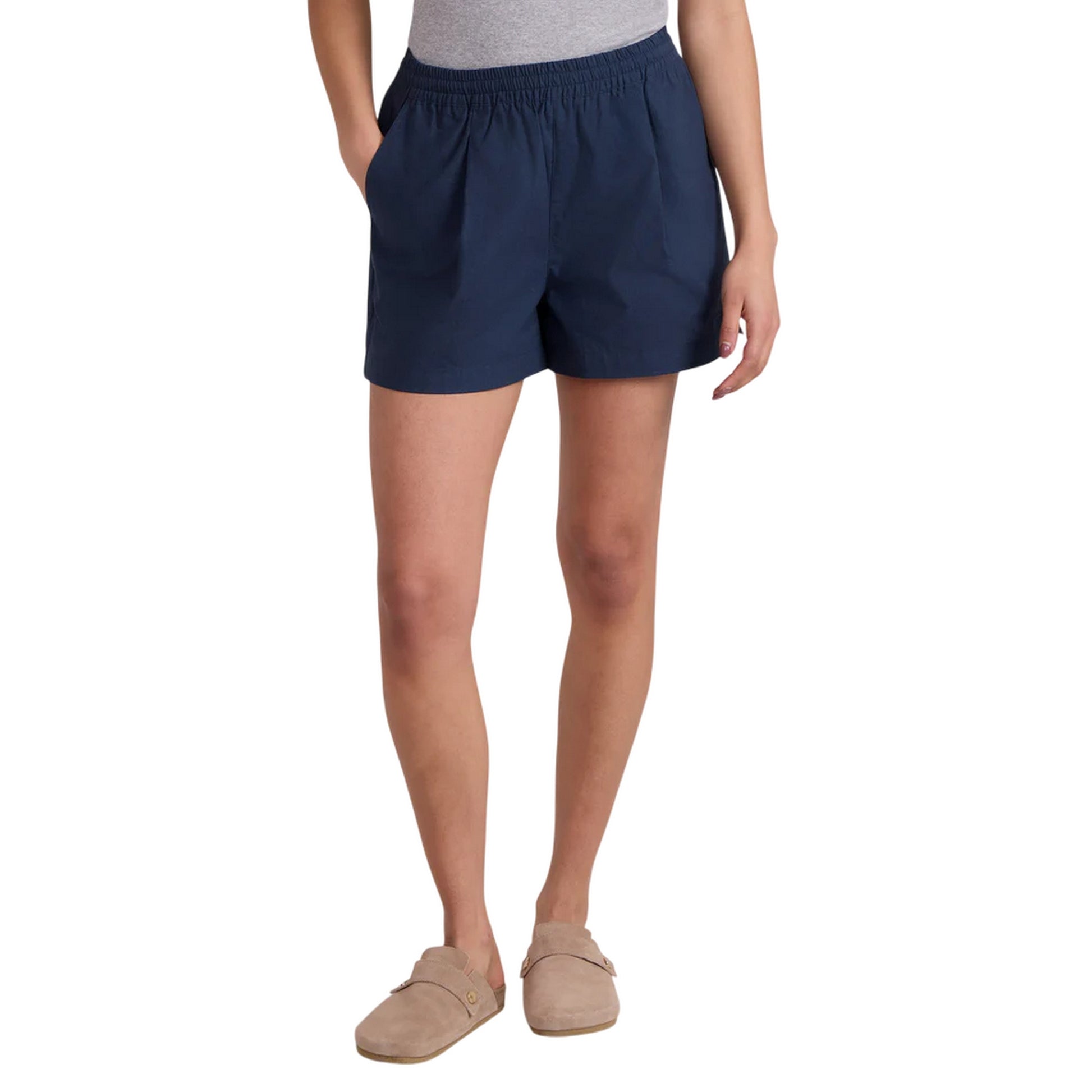 Dark Blue - Side - Animal Womens-Ladies Comfort Cotton Shorts