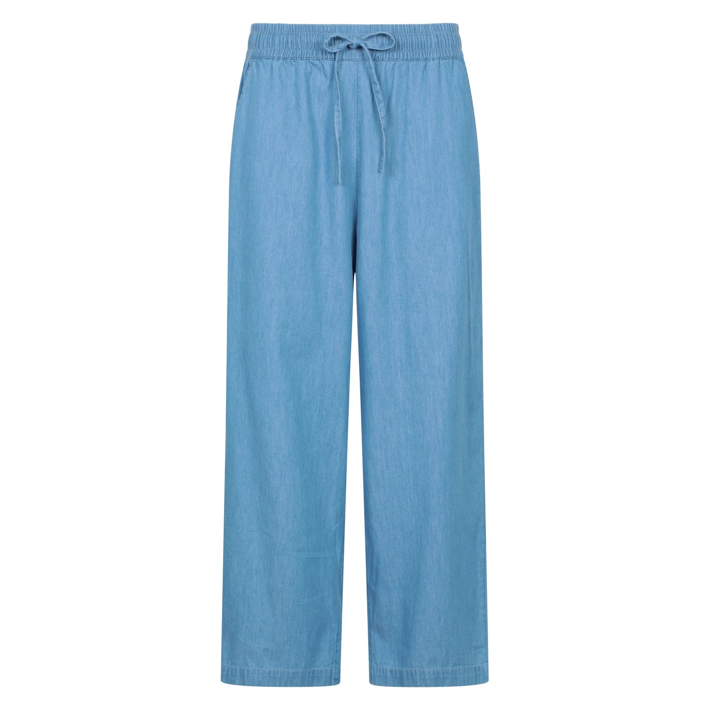 Blue - Front - Mountain Warehouse Womens-Ladies Astra Chambray Trousers