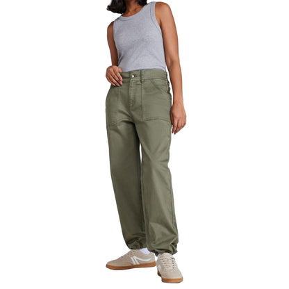 Khaki Green - Front - Animal Womens-Ladies Stretch Cargo Trousers